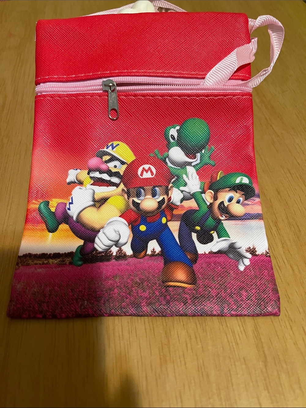 Nintendo Kids Crossbody Bag with Red and Pink Accents